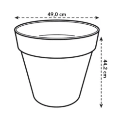 Elho Pflanzgefäß Loft Urban Round, Anthrazit -Angebote Gruen Trieb Store 12 loft round wheels 50 brique 8711904332600