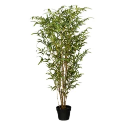 Künstlicher Bambus, Grün, Ca. 120 Cm, Kunststofftopf 17 X 14 Cm