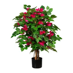 Kunstpflanze Bougainvillea, Kirschrot, Höhe Ca. 100 Cm