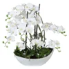 Kunstpflanze Orchideen-Arrangement In Weißer Keramikschale, Ca. 68 Cm