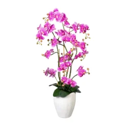 Kunstpflanze Phalaenopsis 'Real Touch', Lilapink, Topf-Ø 24 Cm, Höhe Ca. 110 Cm