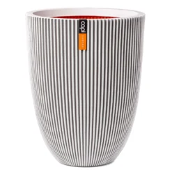 Pflanzvase 'Groove', Elfenbein, Ø 46 X H 58 Cm