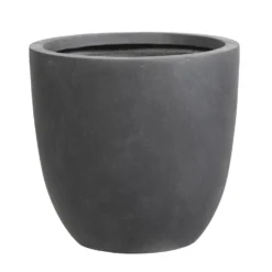 Kölle Pflanzgefäß Basic Eggli / Grafit, Frostsicher, Mit Ablaufloch