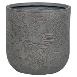 Pflanzgefäß 'Chester 08', Dunkelgrau, Ø 25 X H 25 Cm