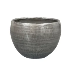 Pflanzgefäß 'Rowen', Silber, Ø 19 X H 13 Cm