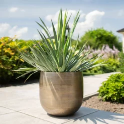 Pflanzgefäß 'Rowen', Gold, Ø 42 X H 41 Cm -Angebote Gruen Trieb Store 3210801622 Pflanzgefaess Rowen gold D 42 x H 41 cm 1 114988