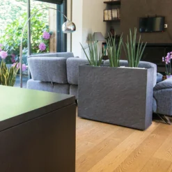 Pflanzkasten 'Volcania Crunch High', Anthrazit, Kunststoff -Angebote Gruen Trieb Store 3230101089 Pflanzkasten Volcania Crunch High anthrazit L99xB29xH78cm 63l3 75441